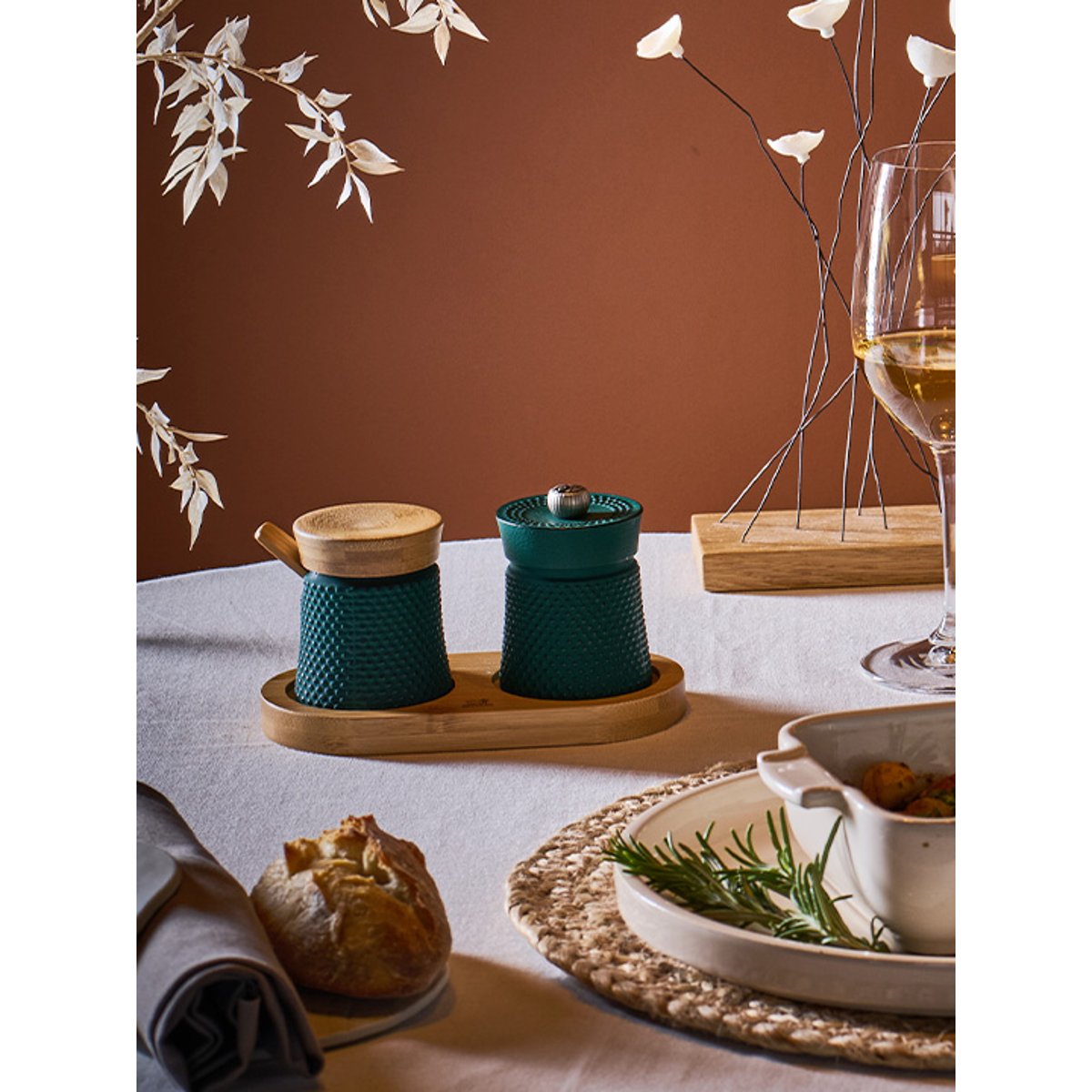 Coffret cadeau - Moulin à poivre Bali fonte vert forêt, PEUGEOT