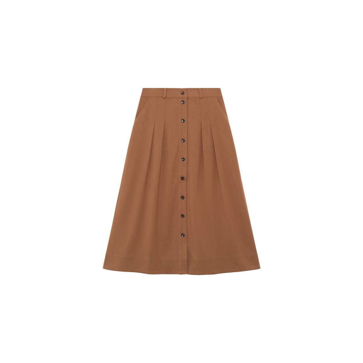 Jupe longue fluide JOLANE marron foncé, CAROLL