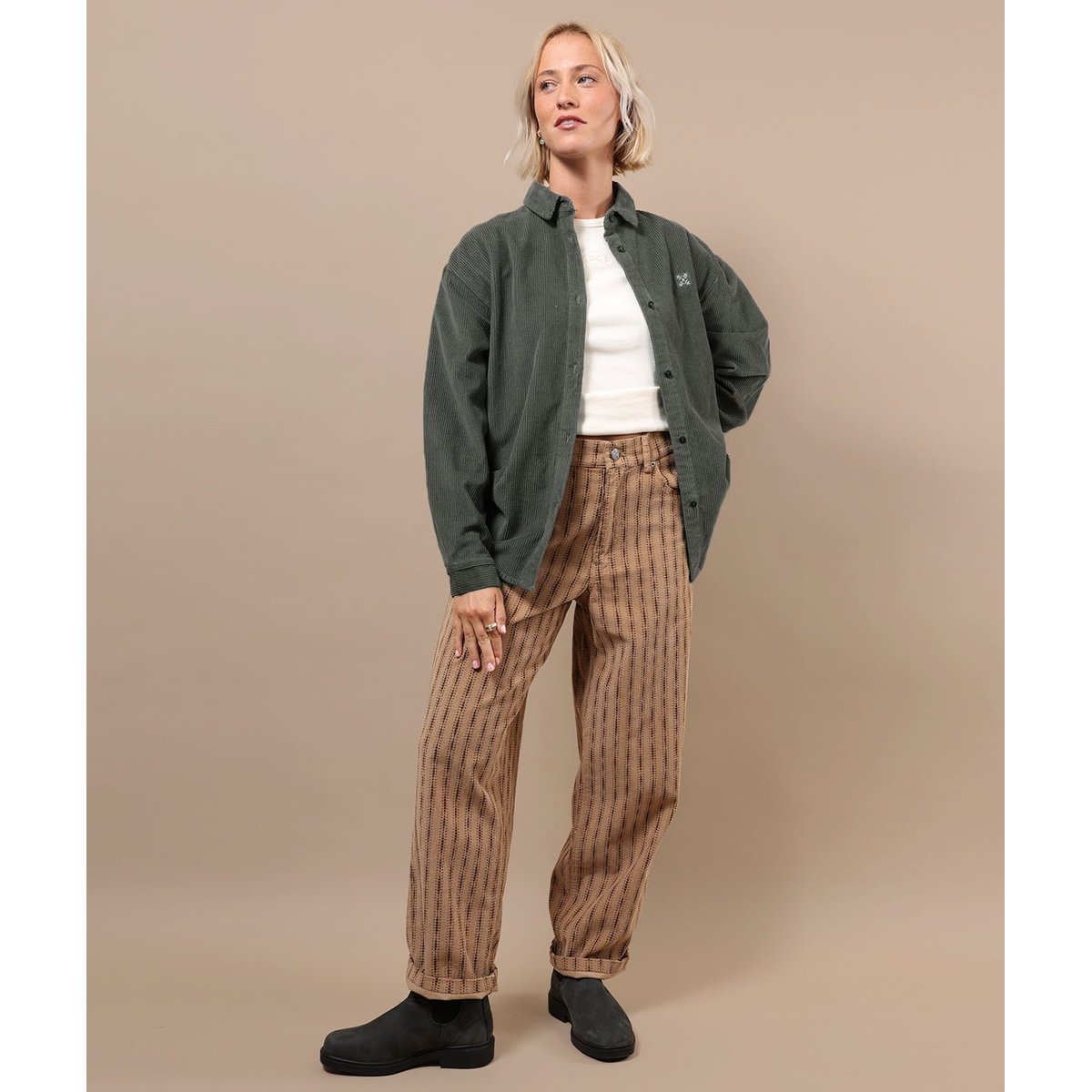 Chemise manches longues CORD pewter, OXBOW