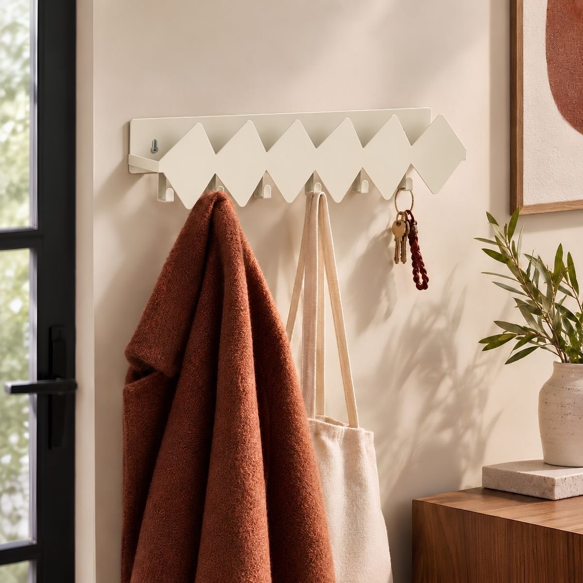 Porte-manteau CELLO blanc, MICA DECORATIONS