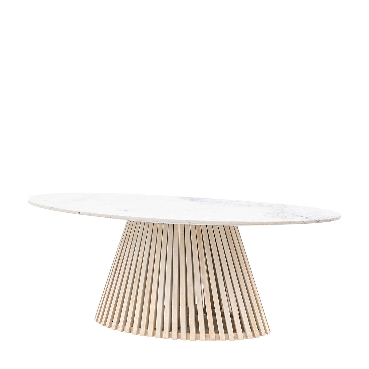 Solstice Oval Mango Dining Table white marble, ÉDITÉ