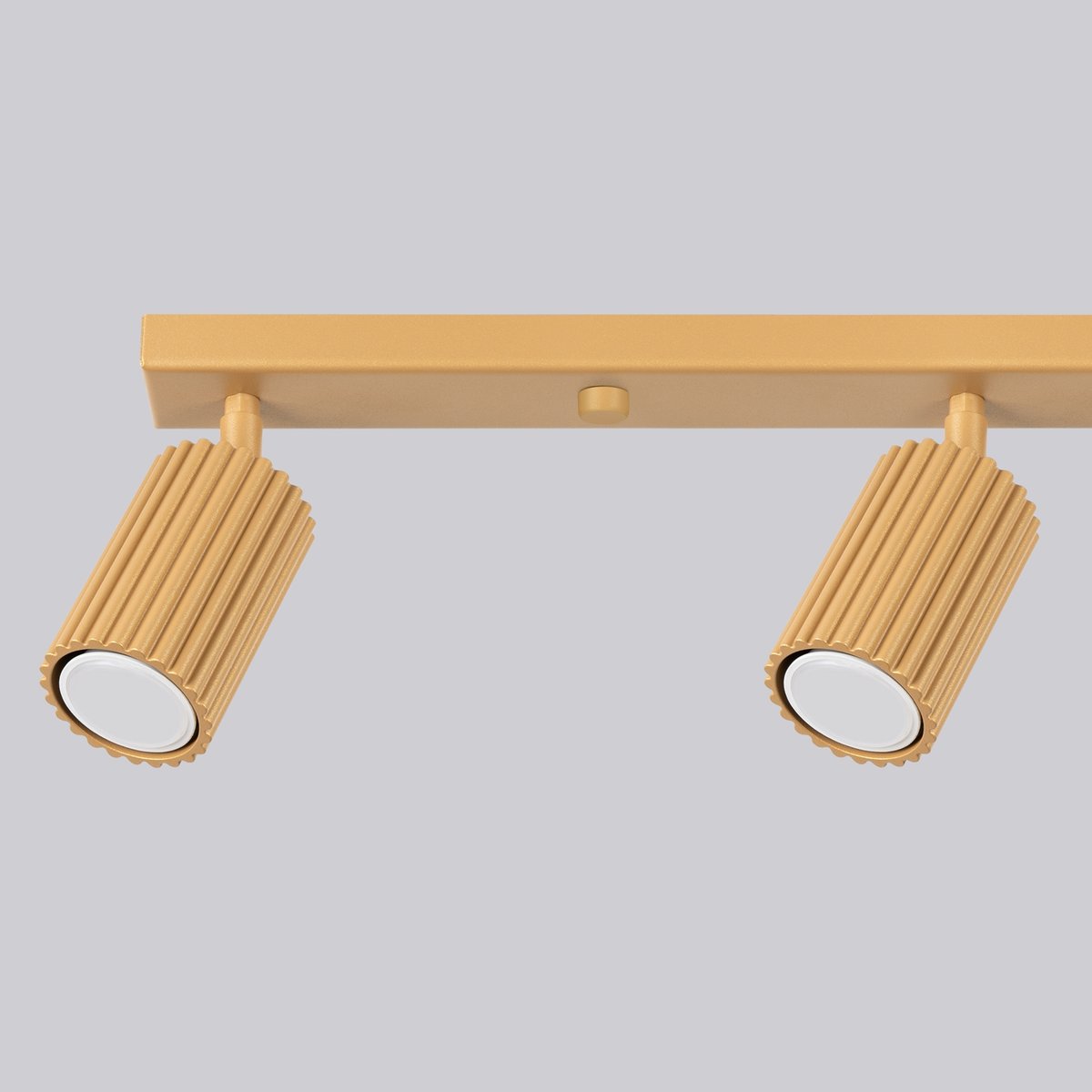 Plafonnier Aluminium Doré GU10 4 Karbon Line jaune, EDEN
