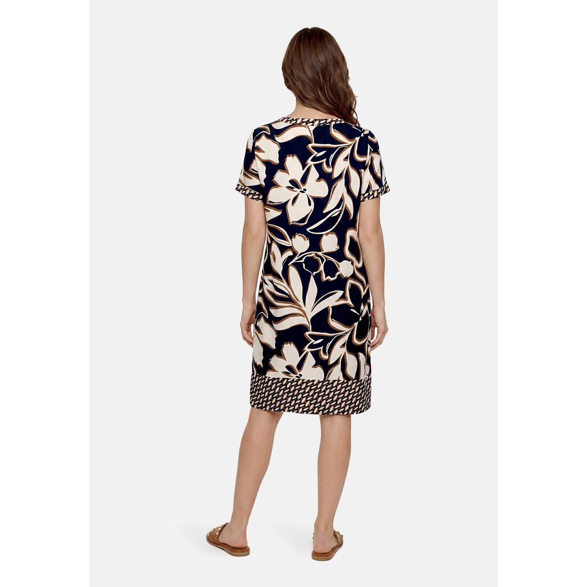 Robe tunique manches courtes dark blue/brown, BETTY BARCLAY