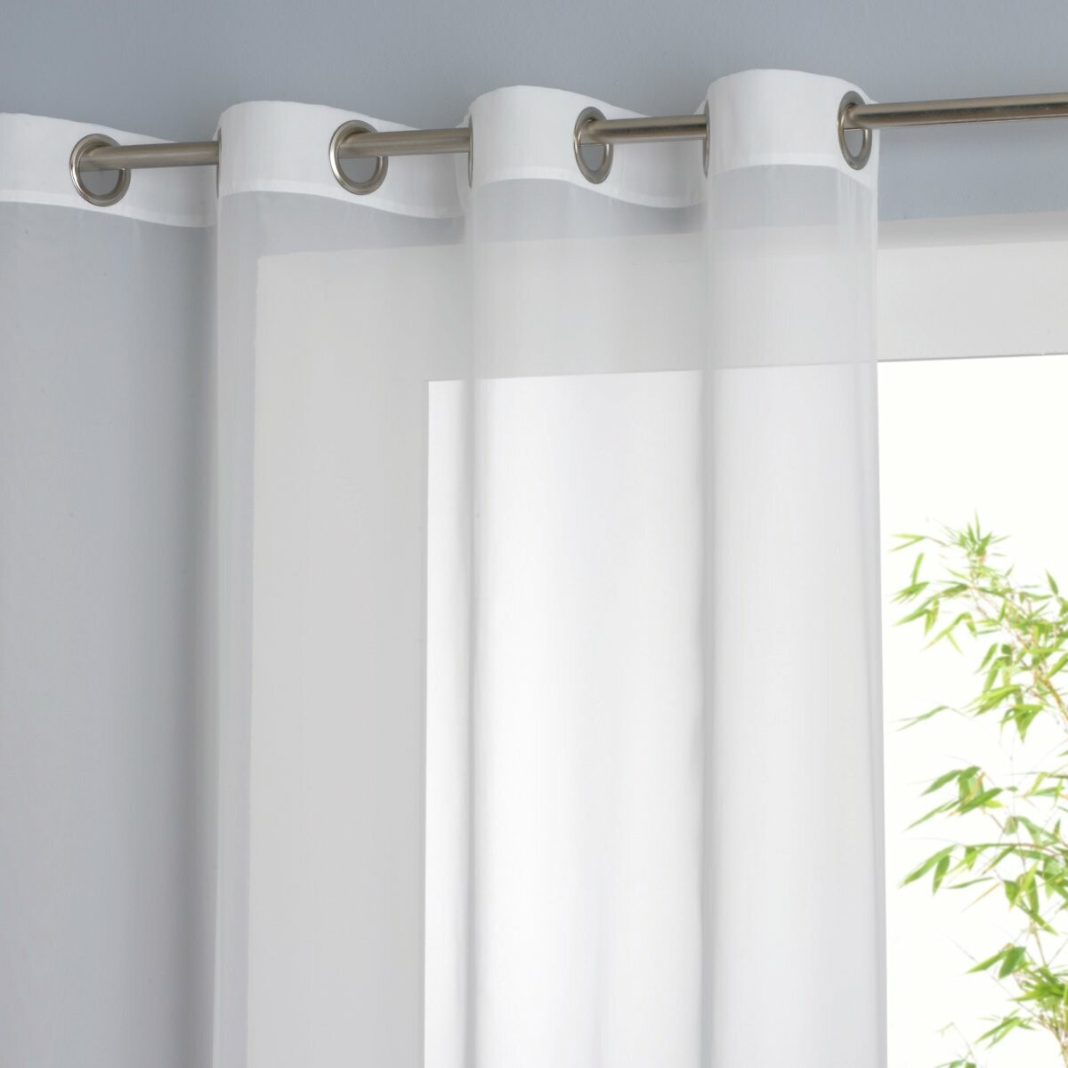 Voilage radiateur oeillets, Limpo blanc, SO'HOME