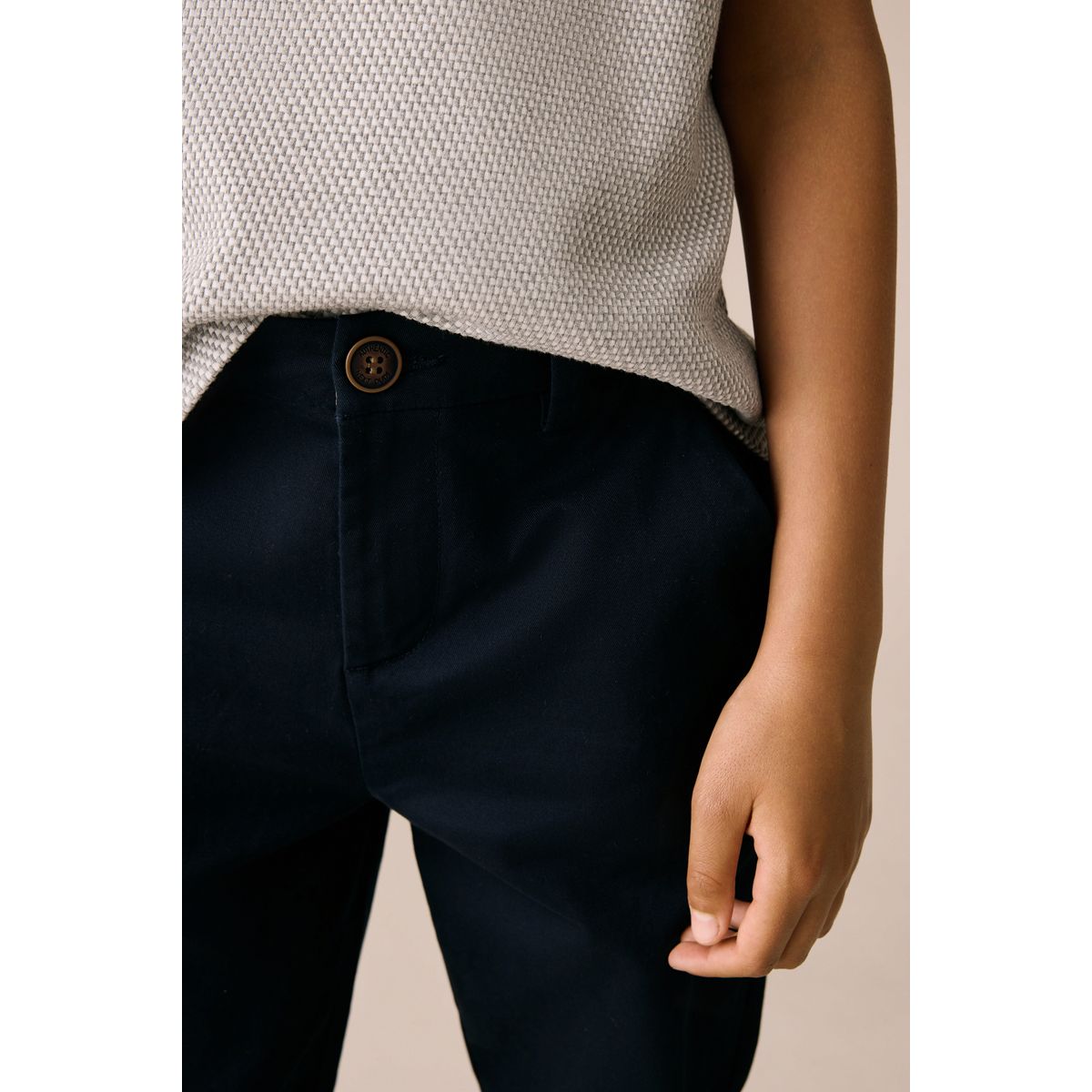 Pantalon chino haut de gamme bleu marine, NEXT