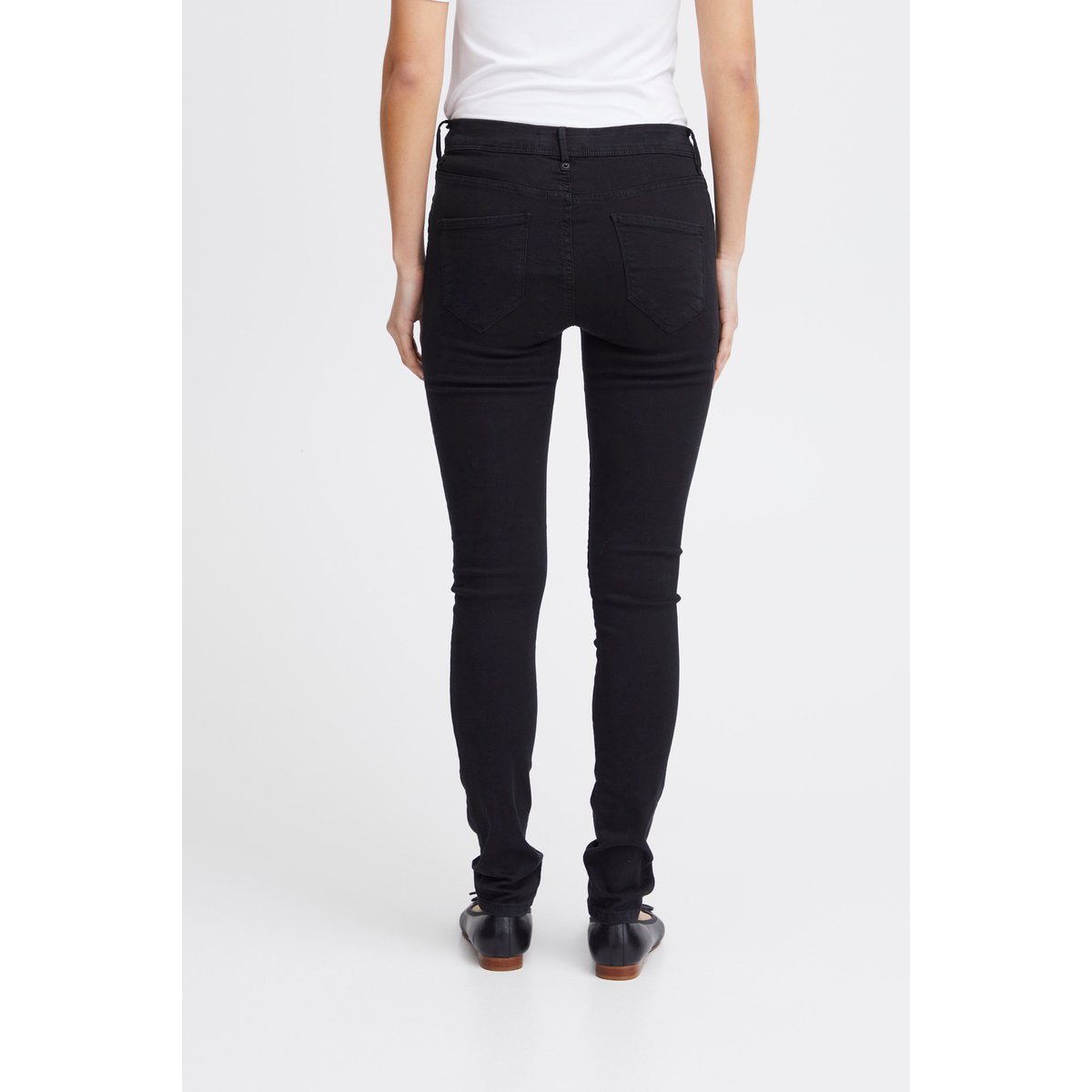 Jeans coupe skinny, taille mi-haute noir, ICHI