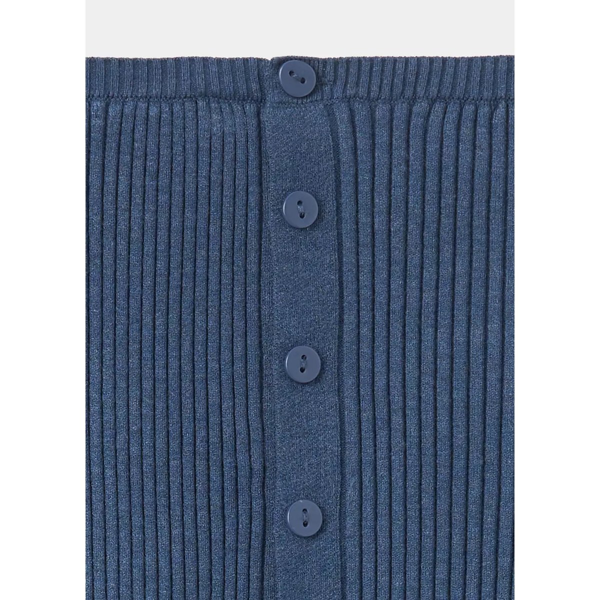 Top à boutons multiposition bleu pétrole, MANGO
