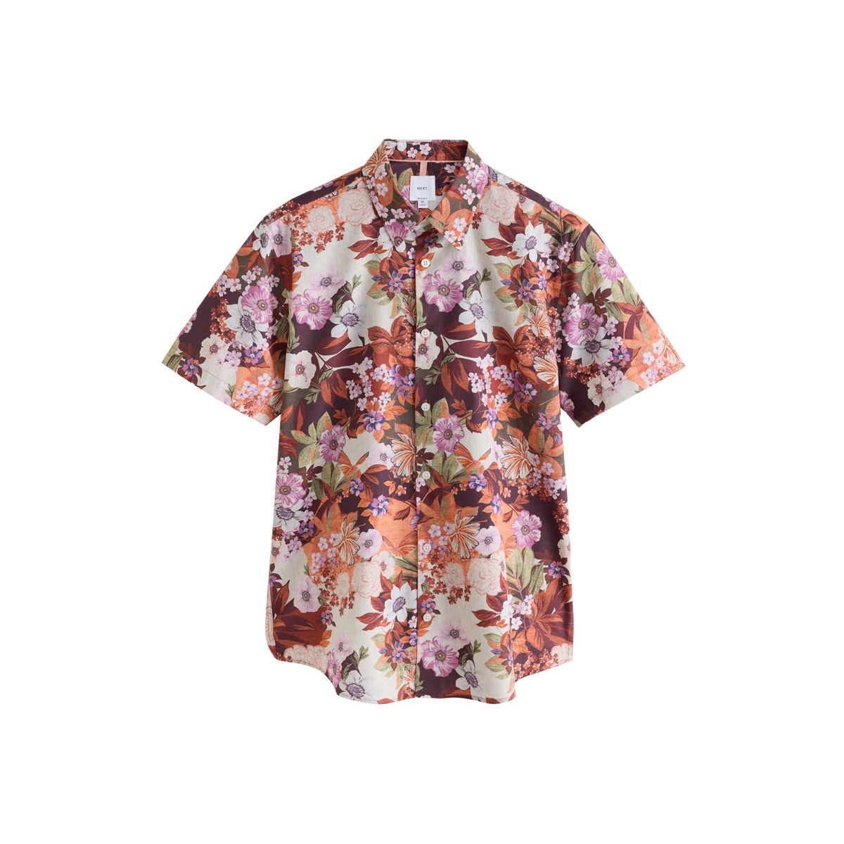 Chemise à manches courtes en coton imprimé multi-couleurs, NEXT