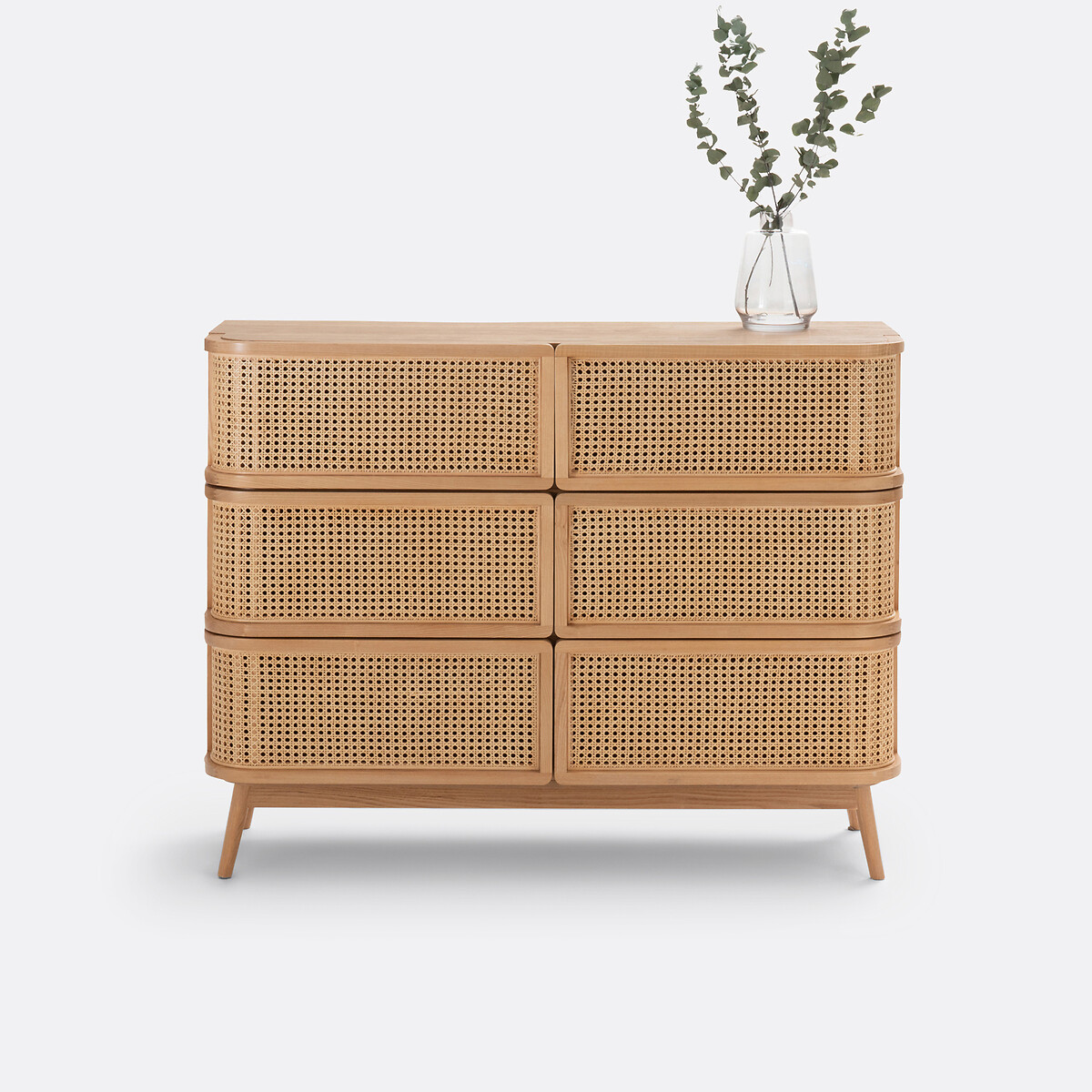 Kommode Laora mit 6 Rattanschubladen natur, LA REDOUTE INTERIEURS