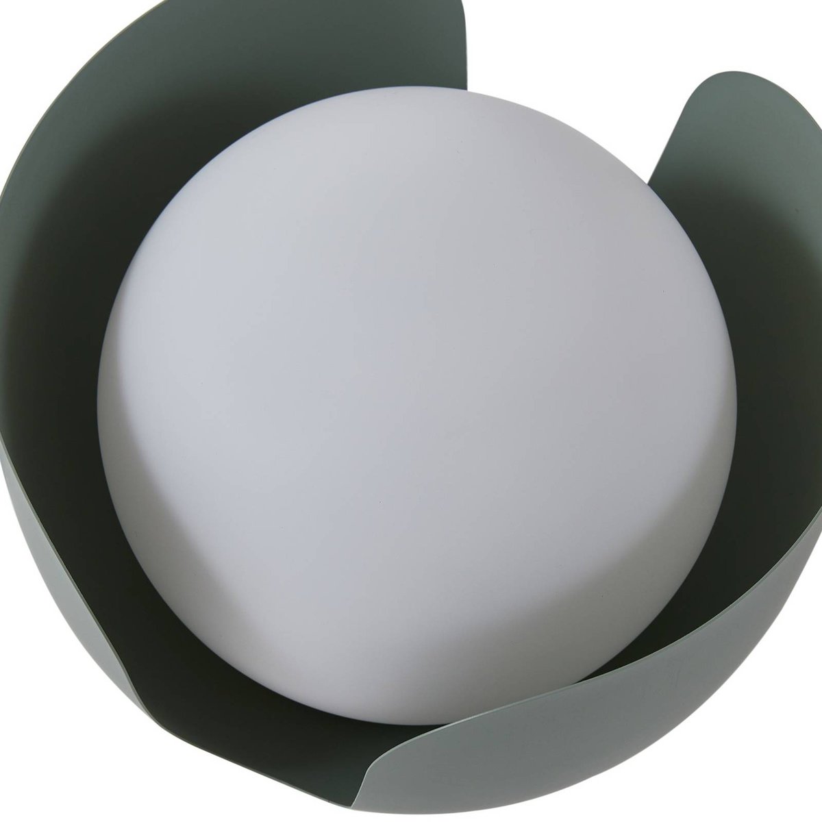 Lampe à poser en métal moderne, Fiora vert, blanc, LINDBY