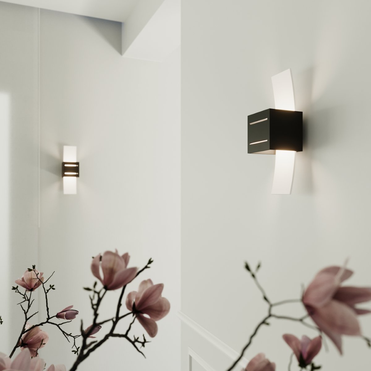 Applique Aluminium Noir G9 1 Loreto noir, EDEN