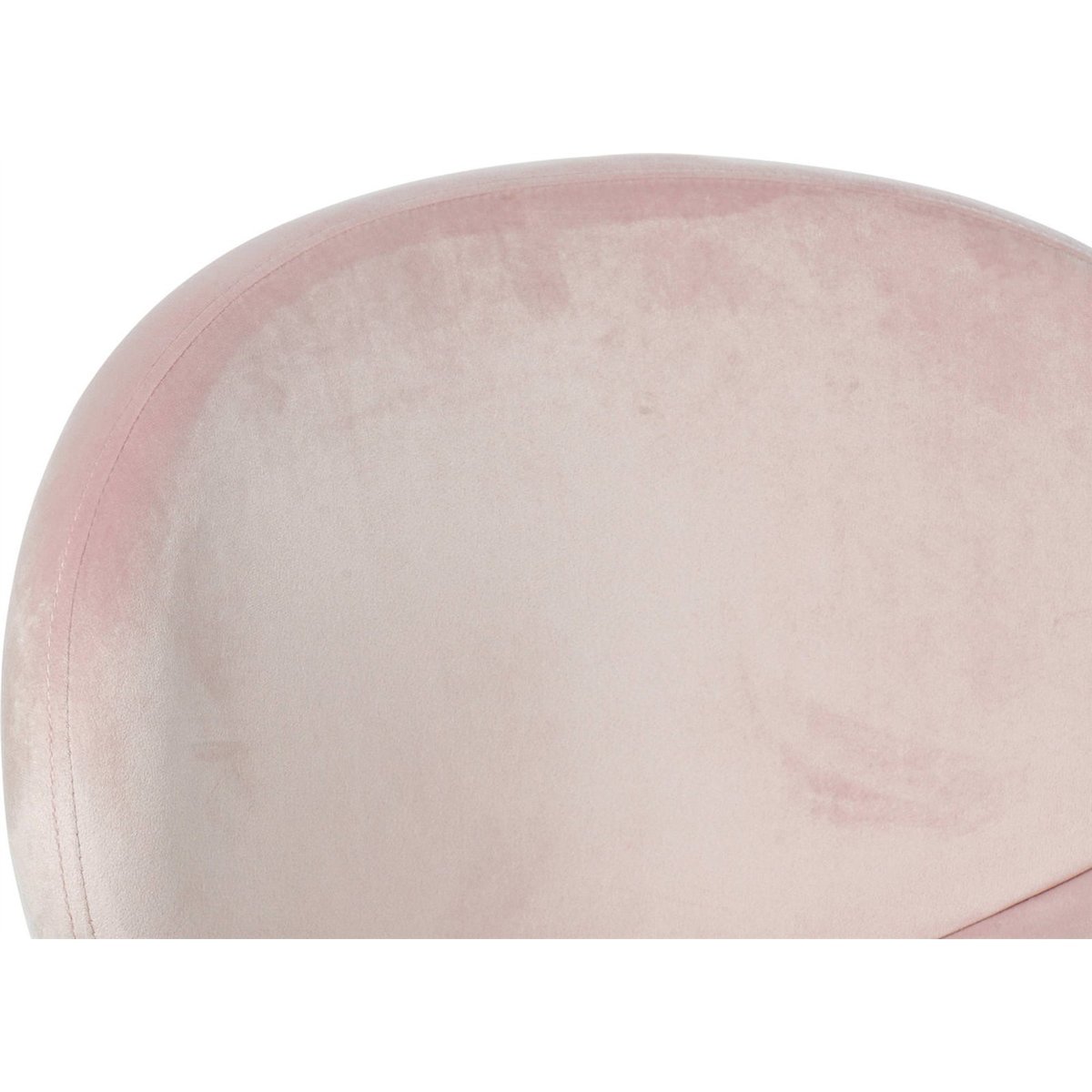 Chaise de cuisine en velours, pieds métal rose pâle élégant avec finitions dorées, RECOLLECTION