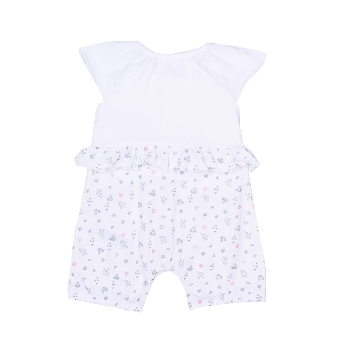 Combishort en coton bio, Emma blanc, KITIKATE