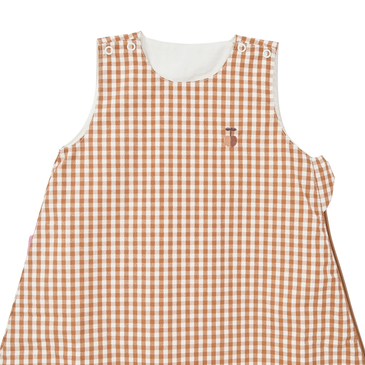 Gigoteuse été coton bio vichy POM POUCE caramel, LITTLE CREVETTE