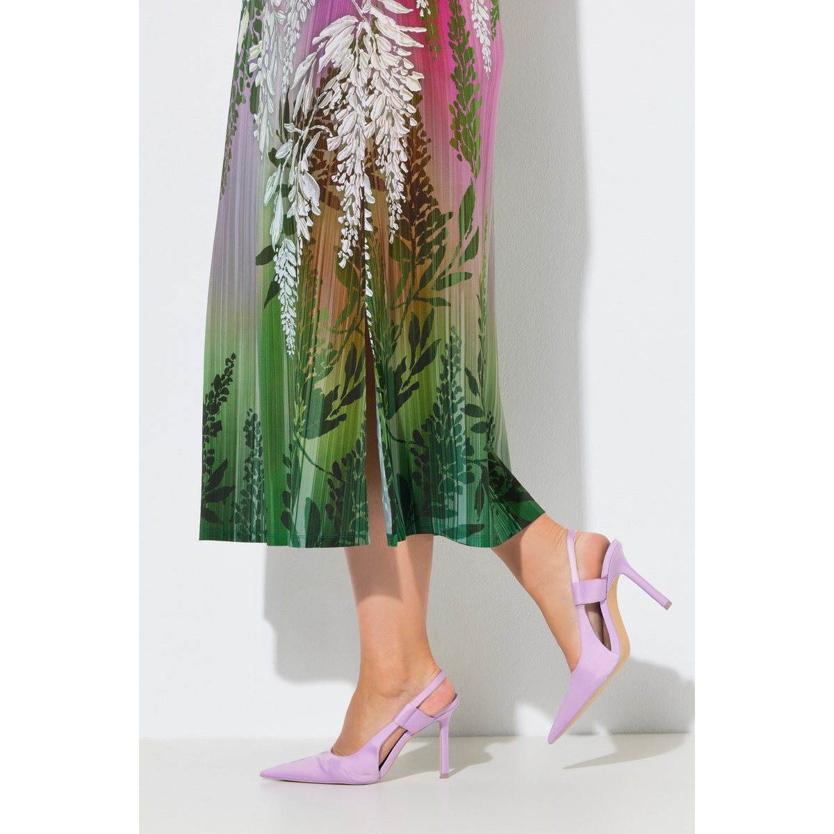 Robe en piqué au tombé fluide magenta, ULLA POPKEN