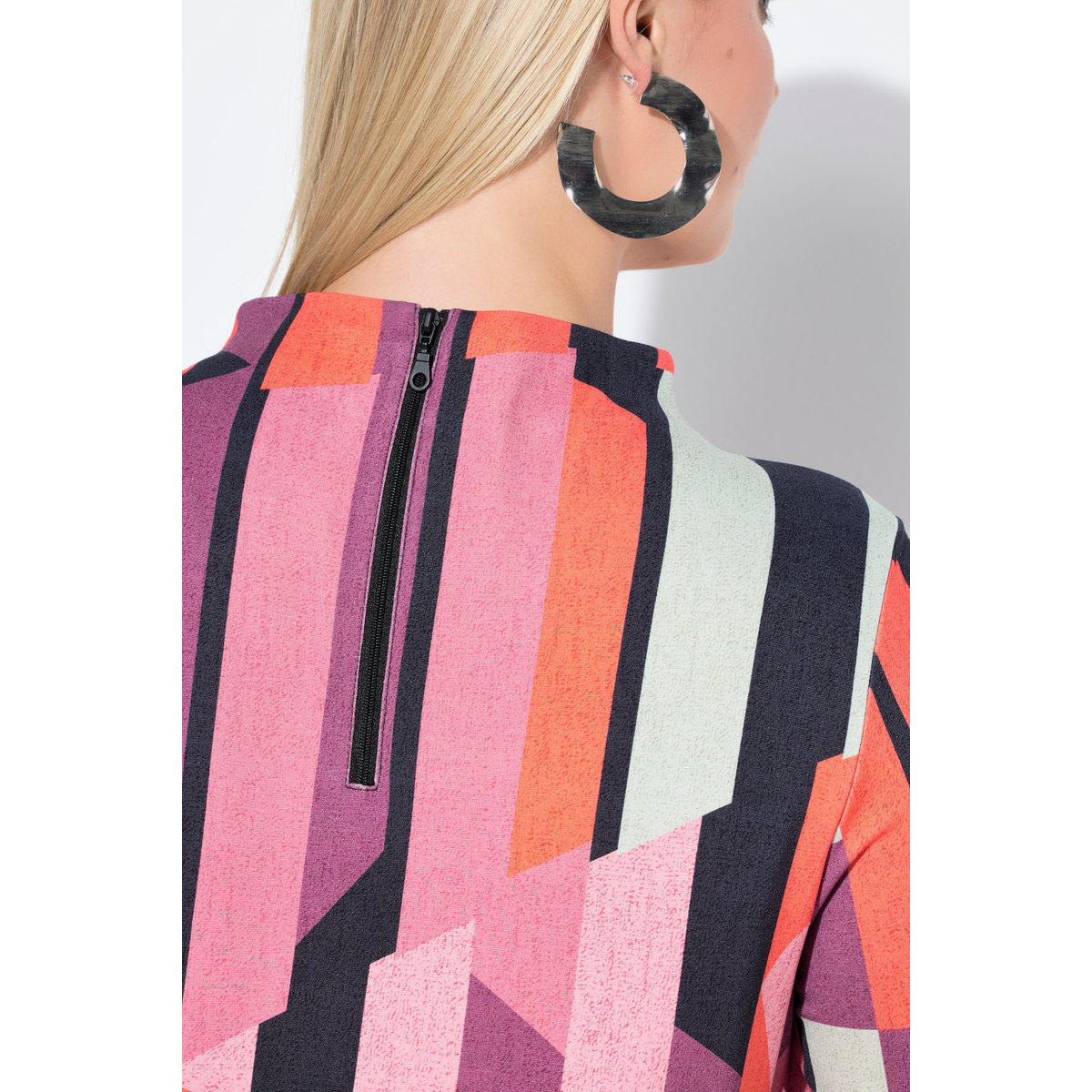 Robe rayée point de Rome rose, ULLA POPKEN