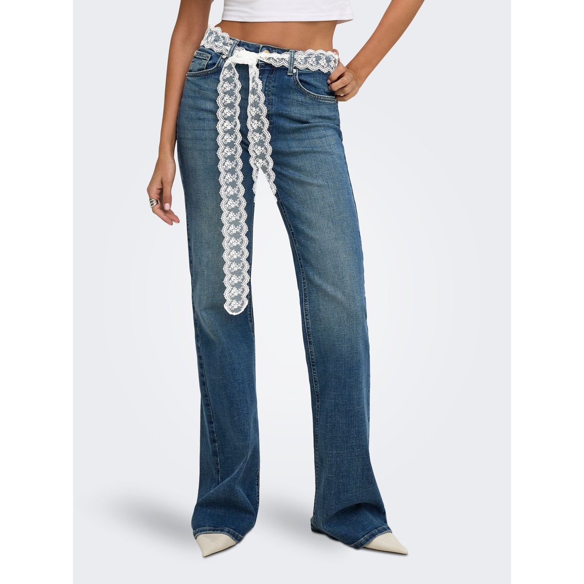 Jean Flared medium blue denim 1, ONLY
