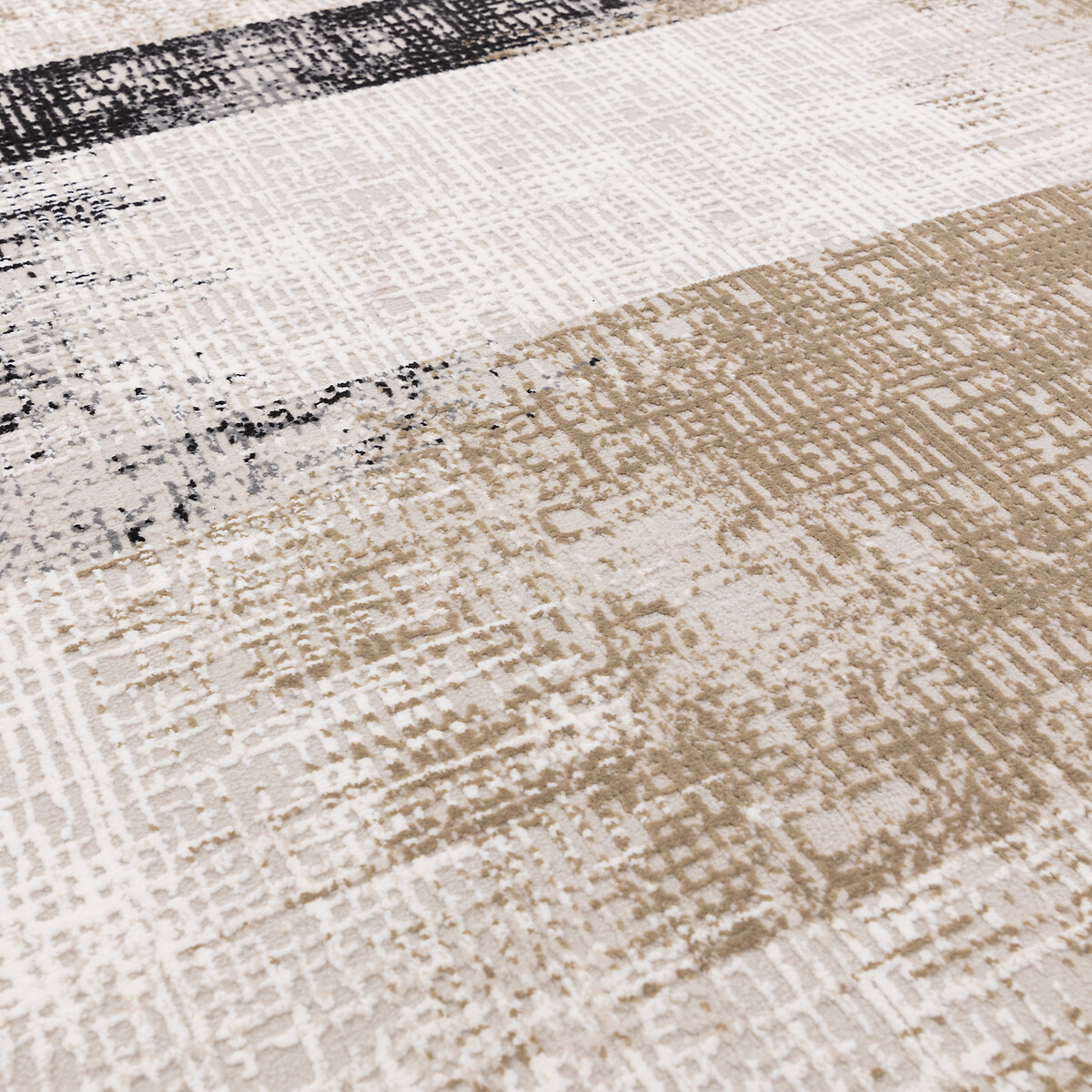 Distressed Abstract Lines Rug beige, ÉDITÉ
