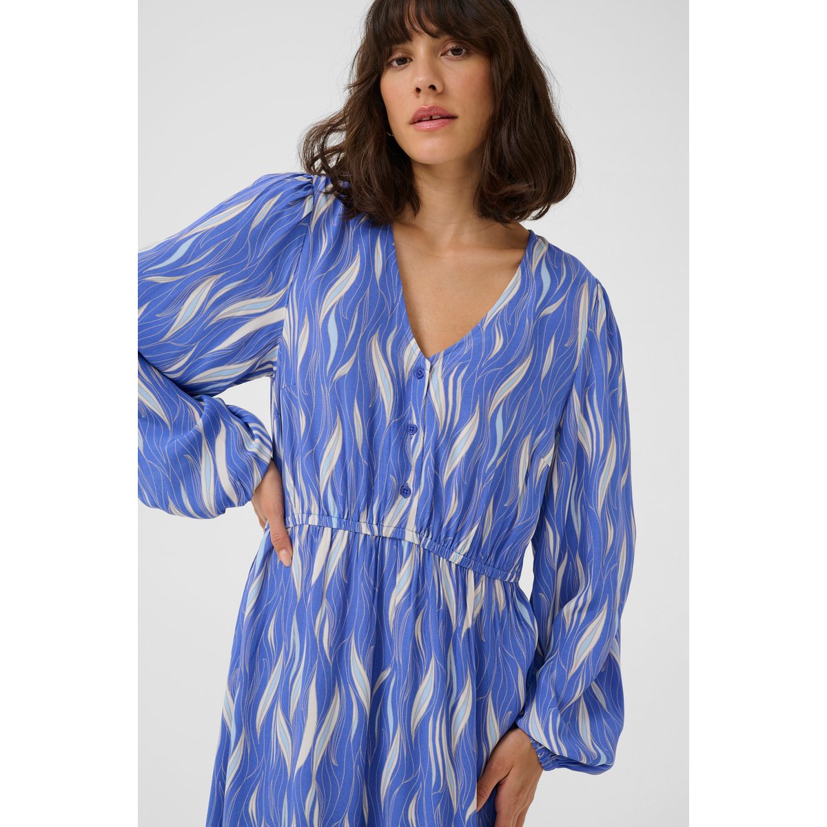 Dress bleu dazzling blue windsurfer aop, KAFFE