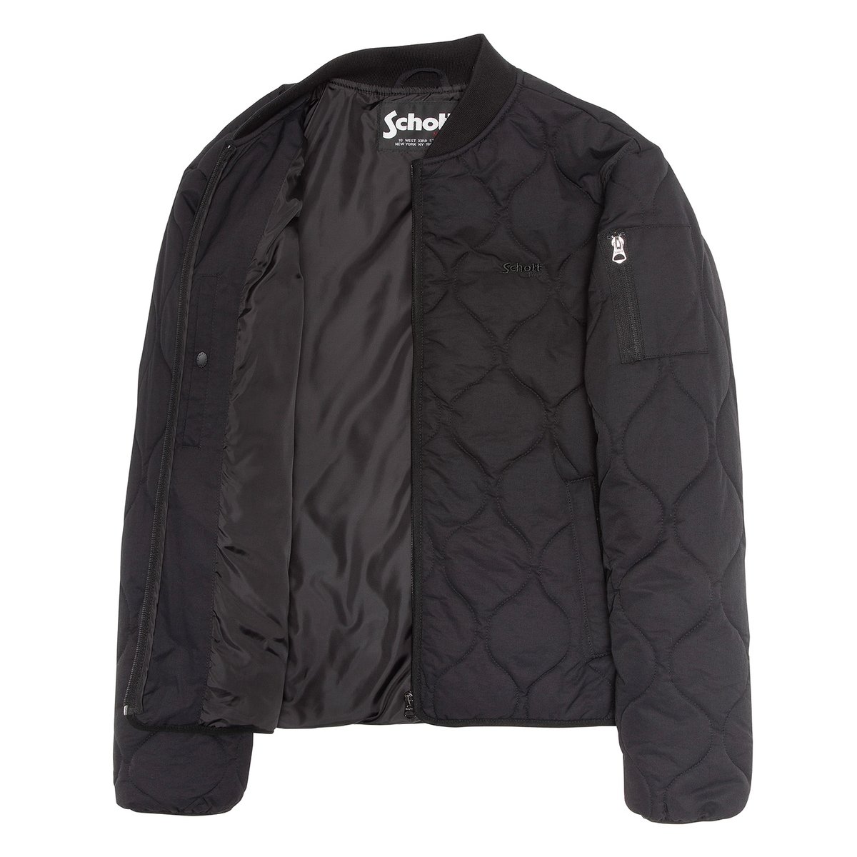 Blouson army quilté noir, SCHOTT