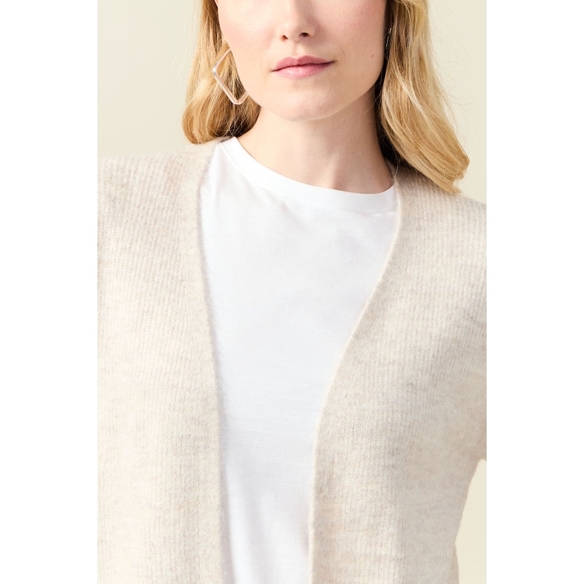Gilet manches longues creme, BONOBO