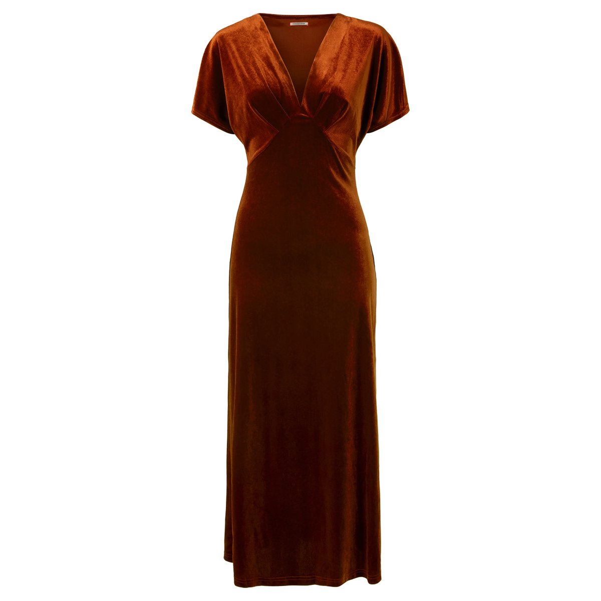 Robe Col V en Velours Bella orange, JOE BROWNS