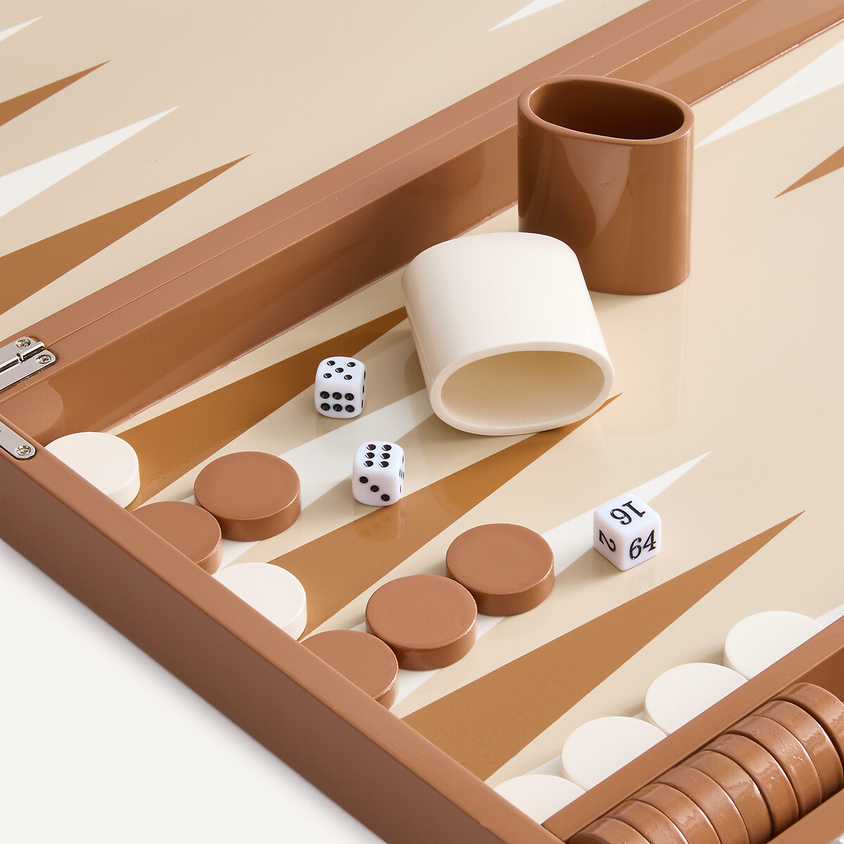 Jeu de backgammon laqué, CEPHEE moka, AM.PM