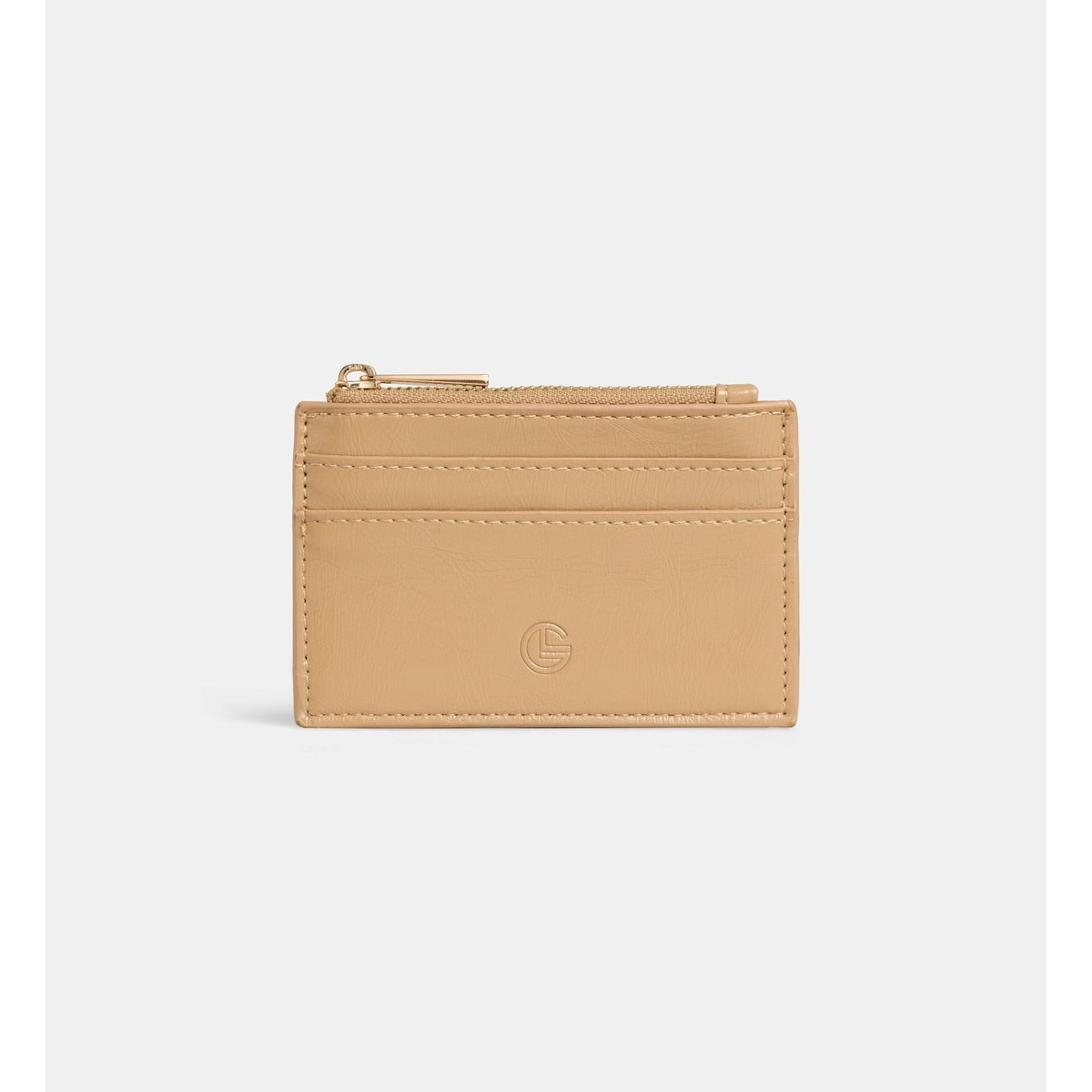 Porte-cartes malory vernis froissé taupe, GALERIES LAFAYETTE