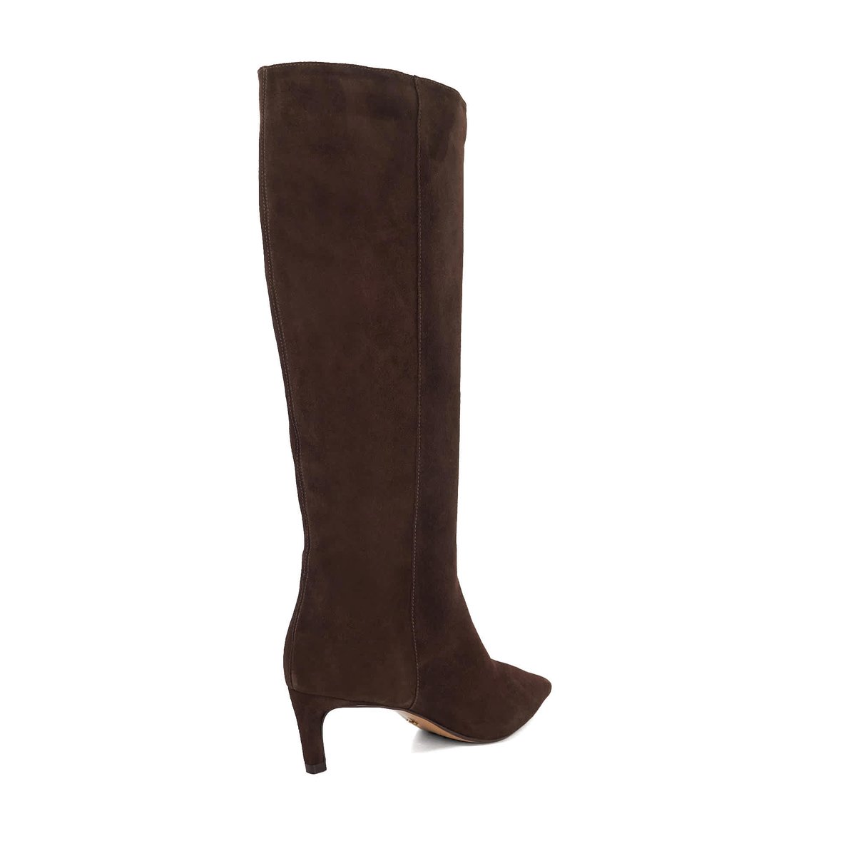 Bottes hauteur genou à talon bobine - SMOOTHLY brown-suede, DUNE LONDON