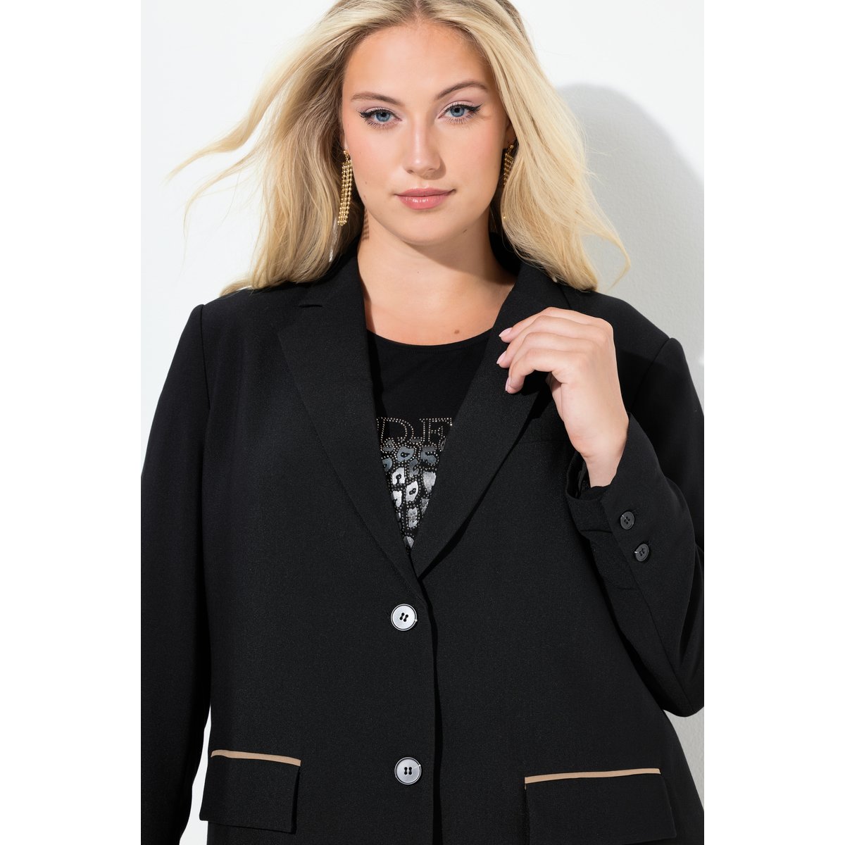 Blazer oversize noir, ULLA POPKEN