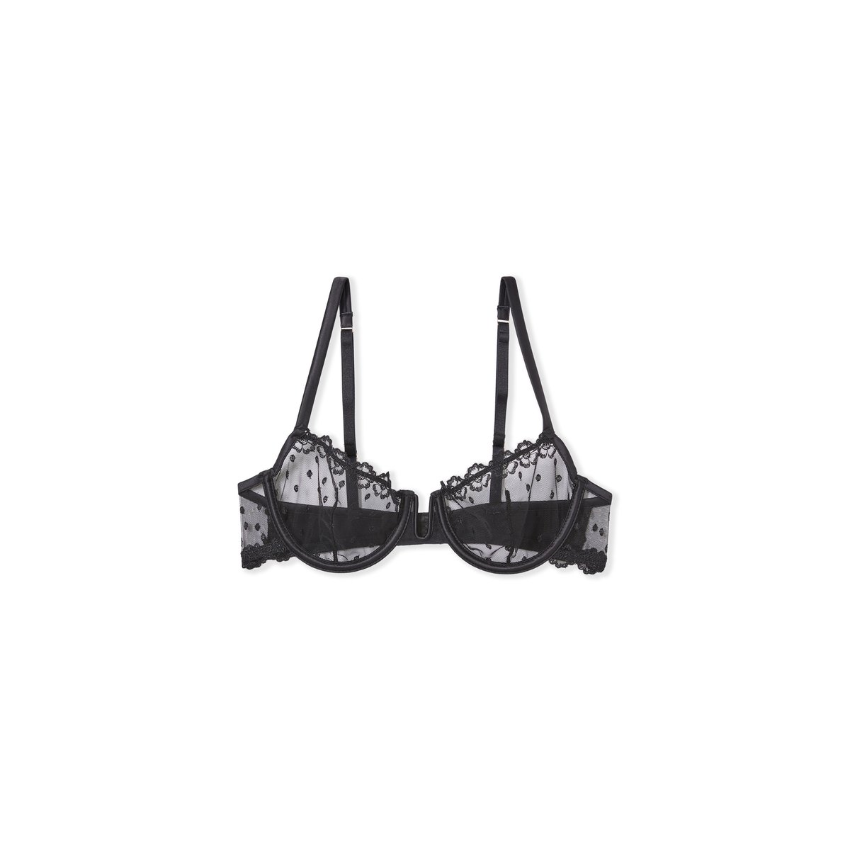 Soutien-gorge sans coques en broderie ELOA noir, ETAM