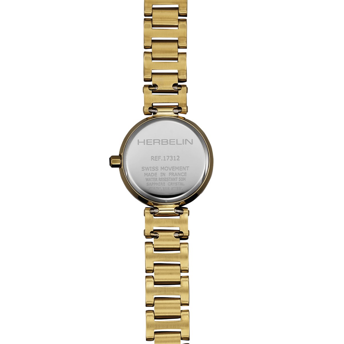 Montre Analogique LADY H doré nacre blanche doré, HERBELIN