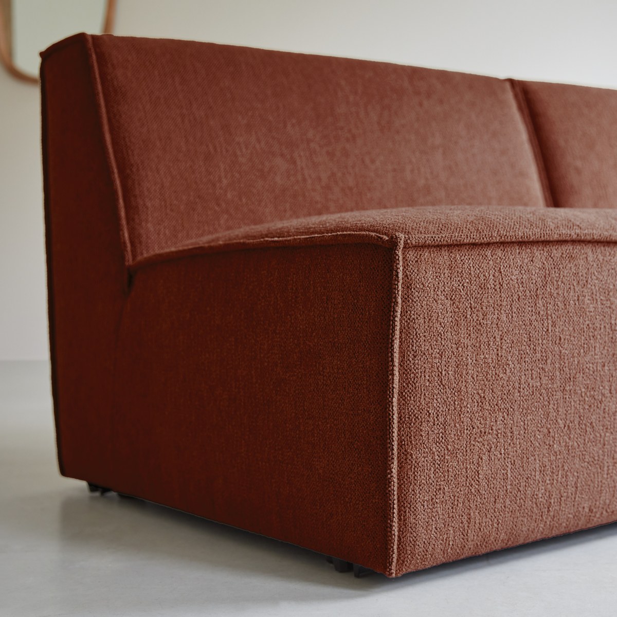 Banquette en Tissu, DARIO rouge, TIKAMOON