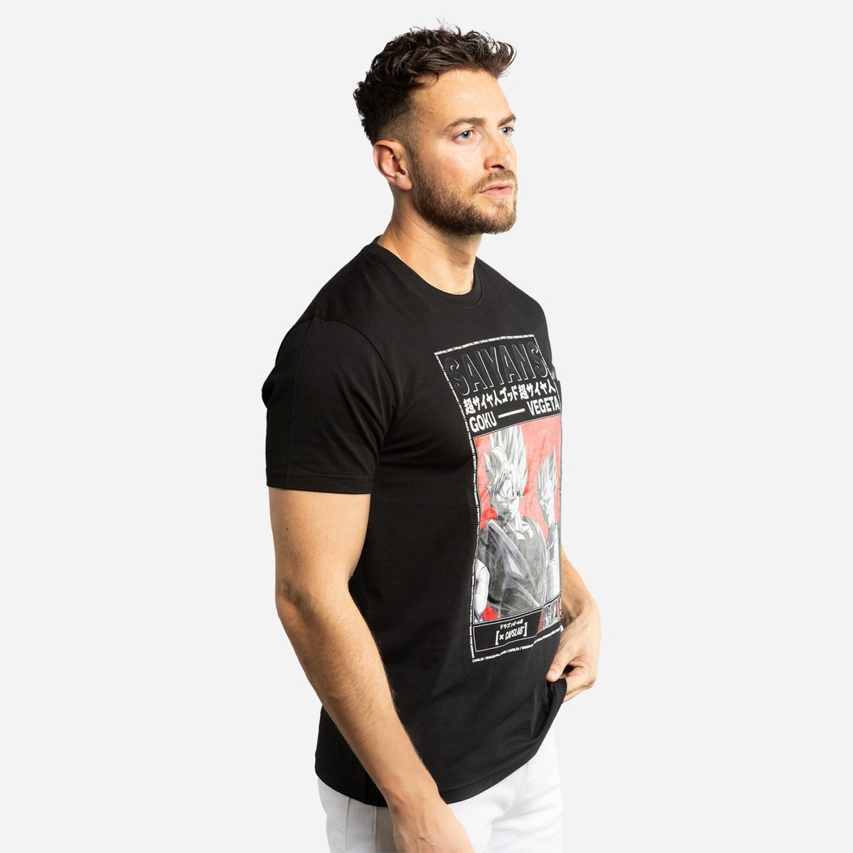 Tee Shirt Dragon Ball Super noir/rouge/blanc, CAPSLAB