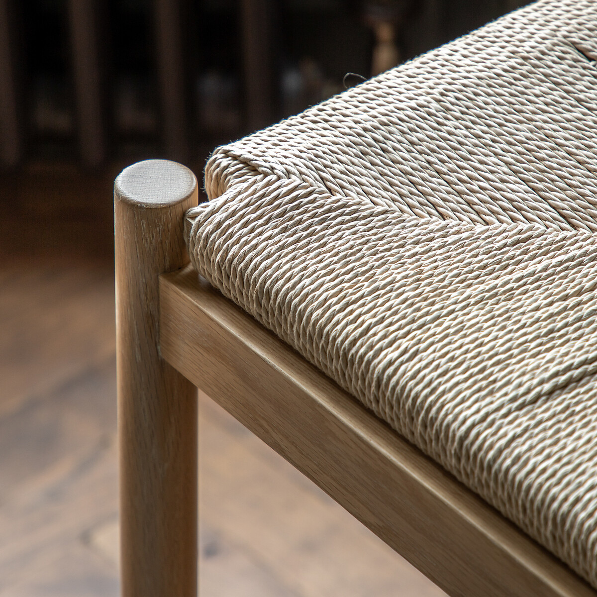 Ende Solid Oak & Woven Rope Stool natural, ÉDITÉ