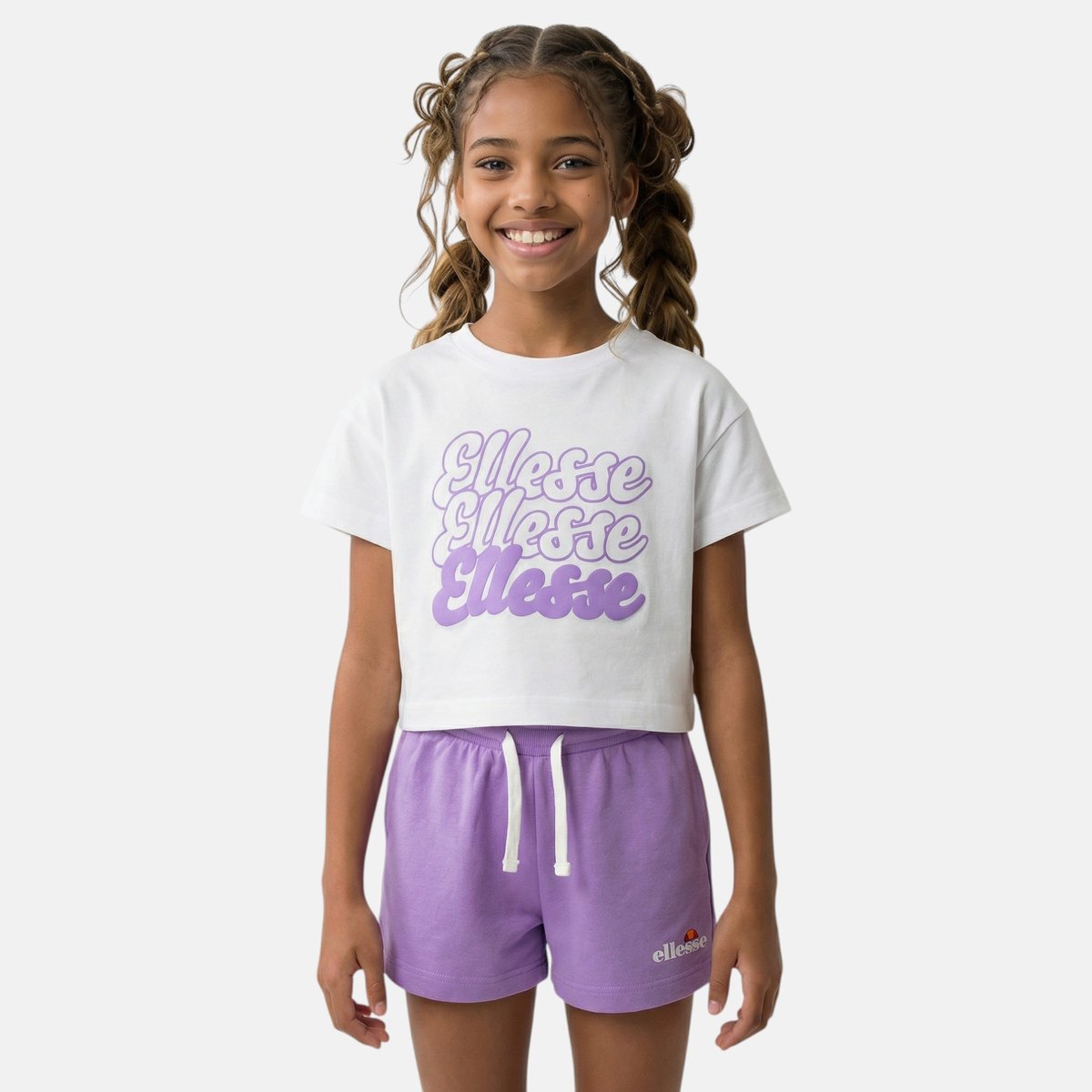 Pack de 2 T-shirts et short violet, ELLESSE