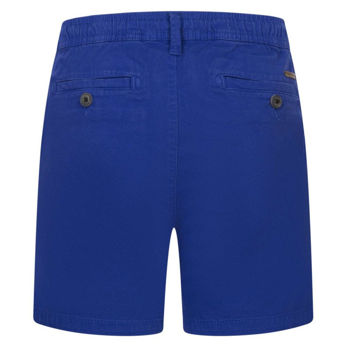 Short Chino en coton bleu électrique uni avec une coupe droite bleu électrique, TEDDY SMITH