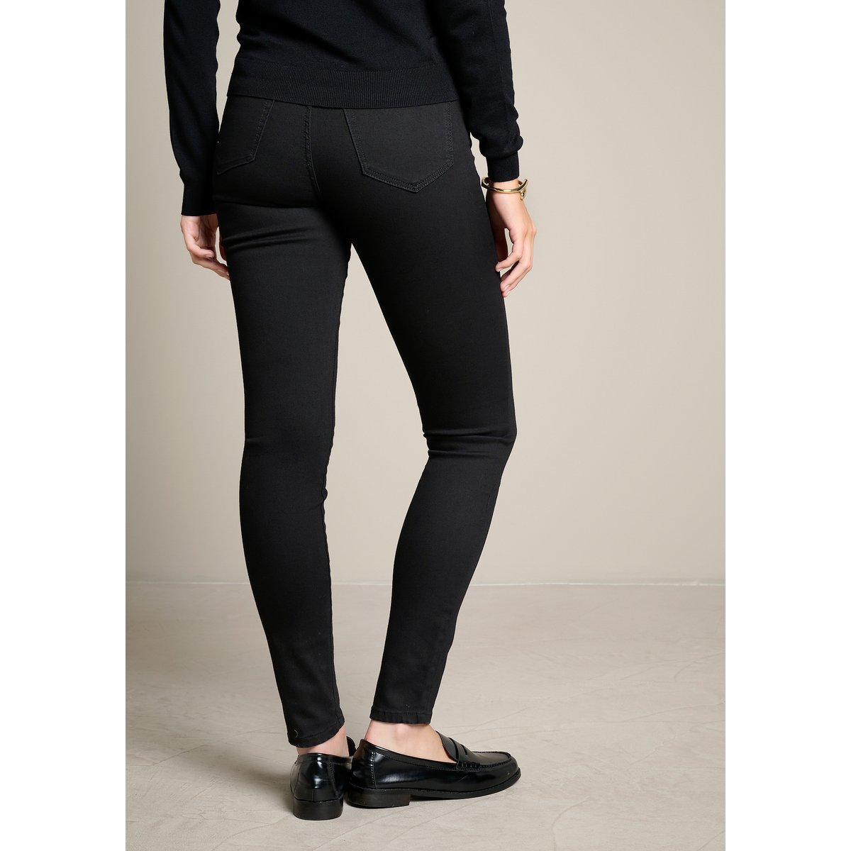 Jean skinny taille haute noir, LOLALIZA