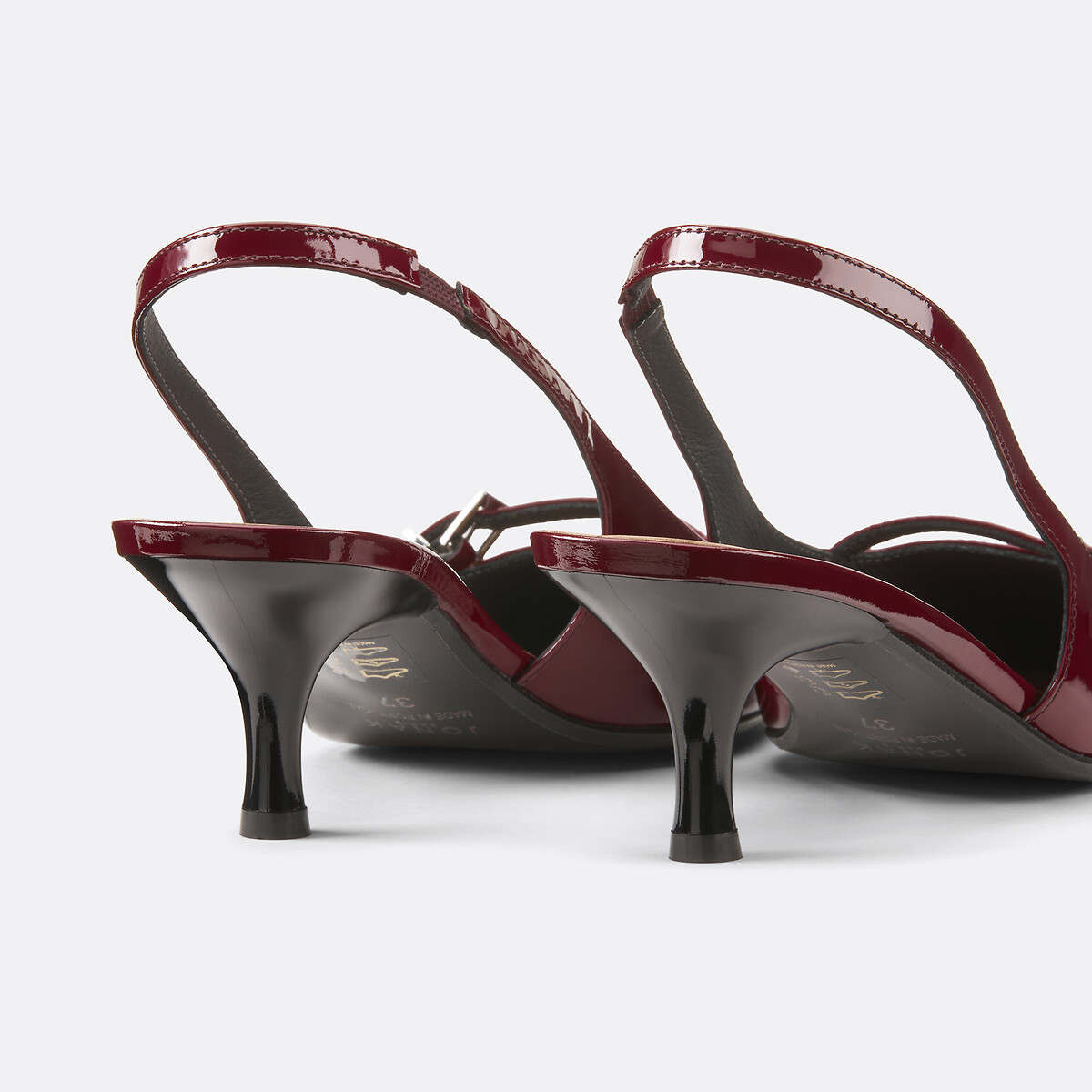 Damoiselle Patent Leather Slingback Heels burgundy, JONAK