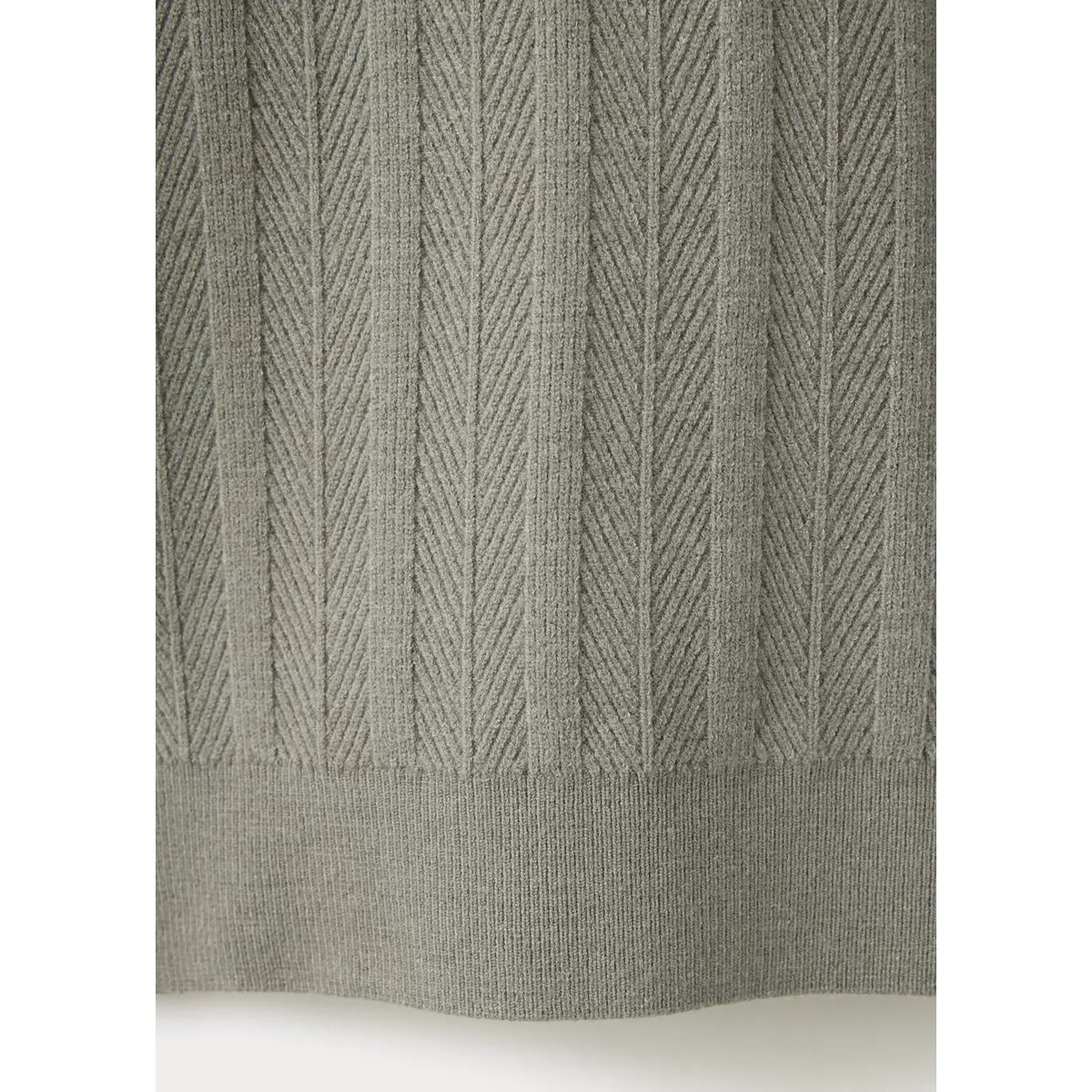 Pull-over polo maille structure vert pastel, MANGO MAN