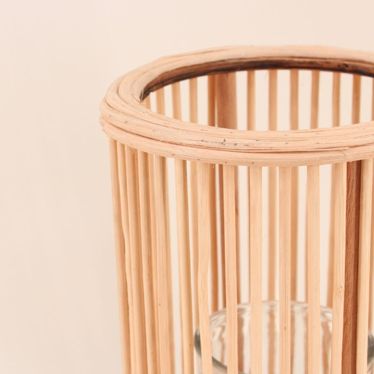 Lanterne ronde en bambou 30x13cm naturel, ORNAMI