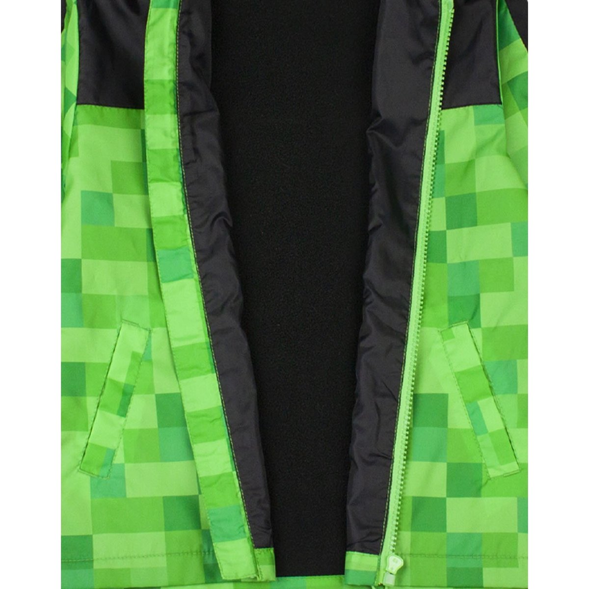 Veste imperméable vert / noir, MINECRAFT