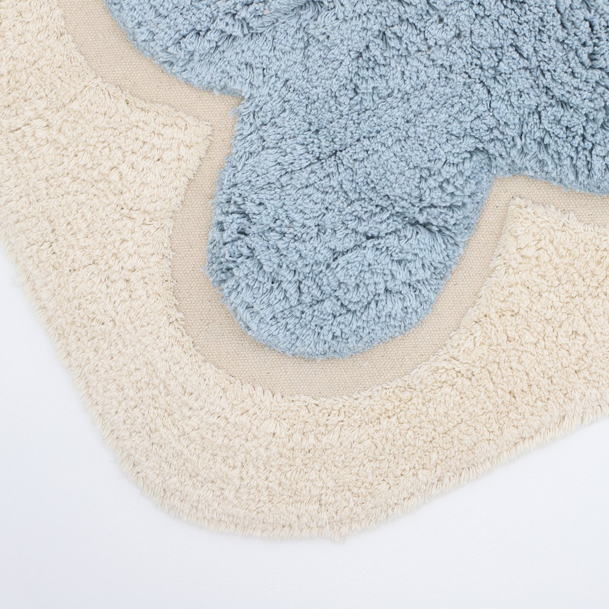 Tapis Alfonsina Bleu couleur unique, NATTIOT