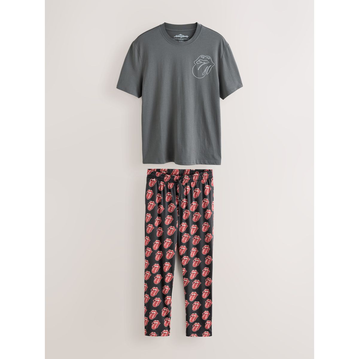 Pyjama à manches courtes the rolling stones gris/rouge, NEXT