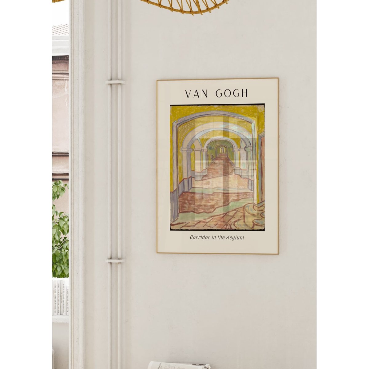 Affiche Van Gogh - Corridor in the Asylum blanc, L'AFFICHERIE