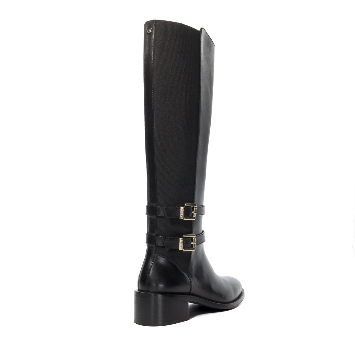 Bottes cavalières au genou en cuir - TATTER black-leather, DUNE LONDON