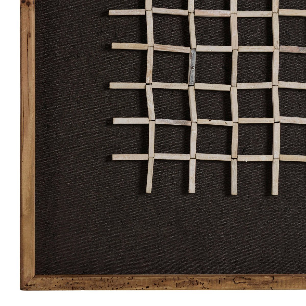 Décoration murale grille blanche sur fond noir DENVER noir, PIER IMPORT