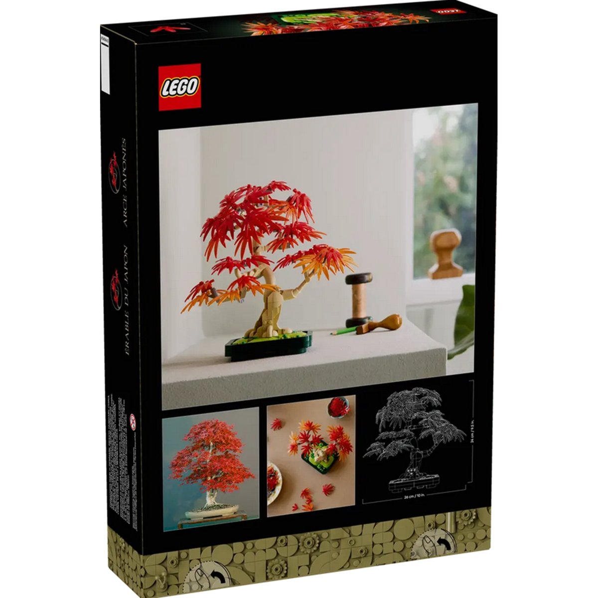 LEGO Icons - Bonsaï d'érable rouge du Japon - Kit de construction apaisant 10348 rouge, orangé, vert foncé, LEGO