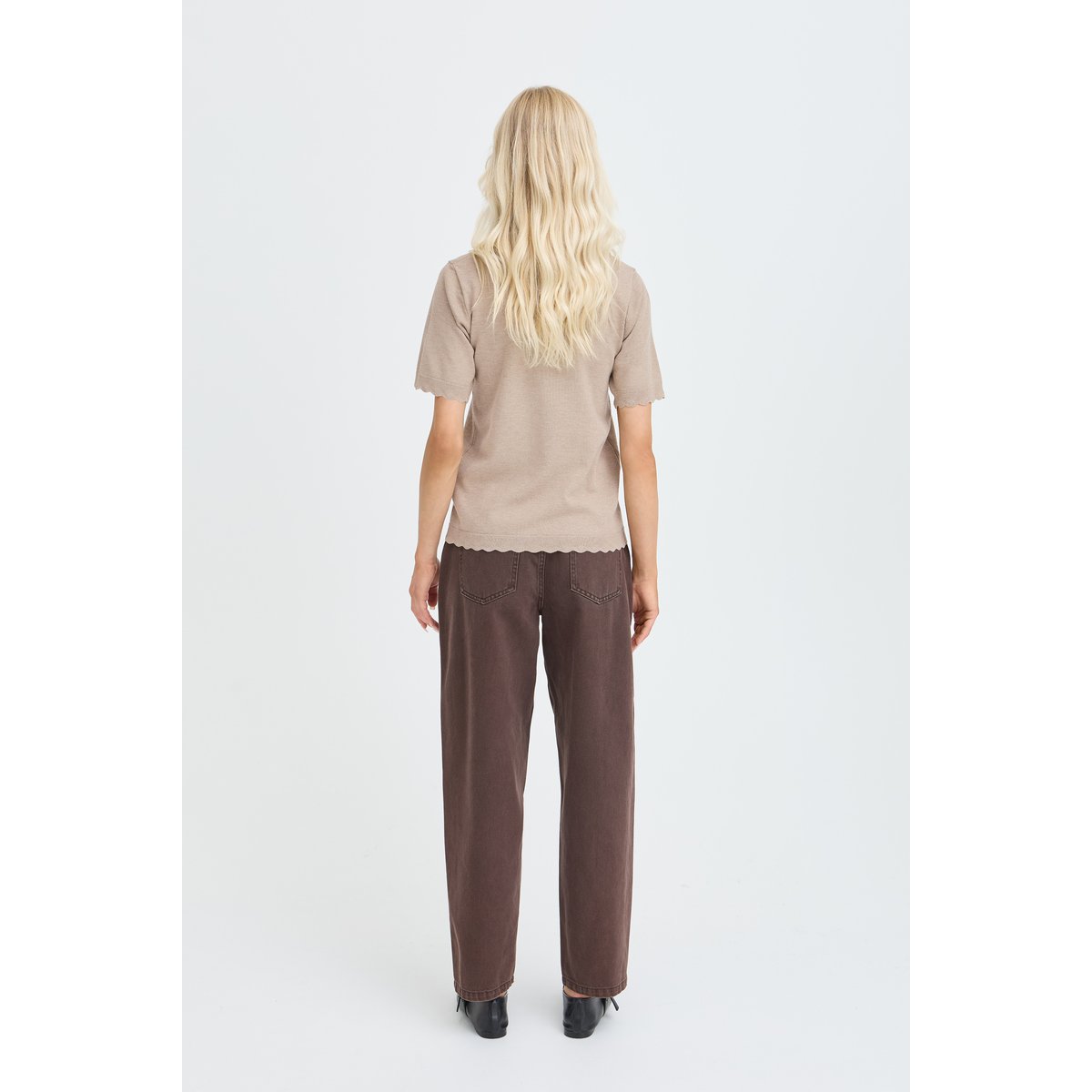 Á manches courtes beige humus melange, B.YOUNG