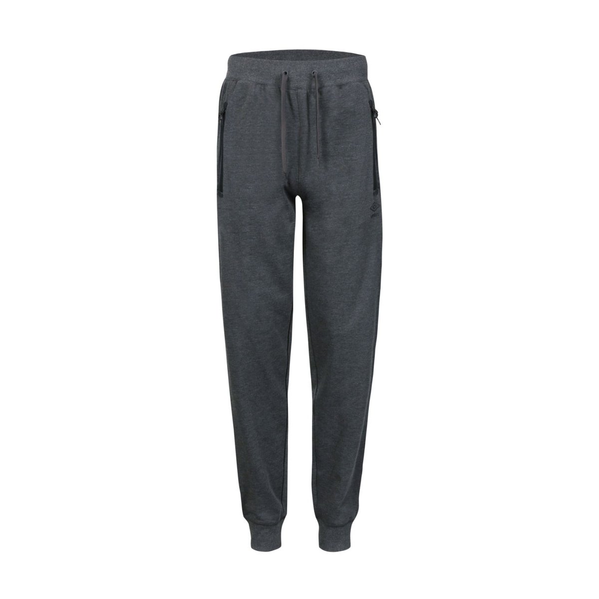 Jogging en coton gris foncé chiné/noir, UMBRO